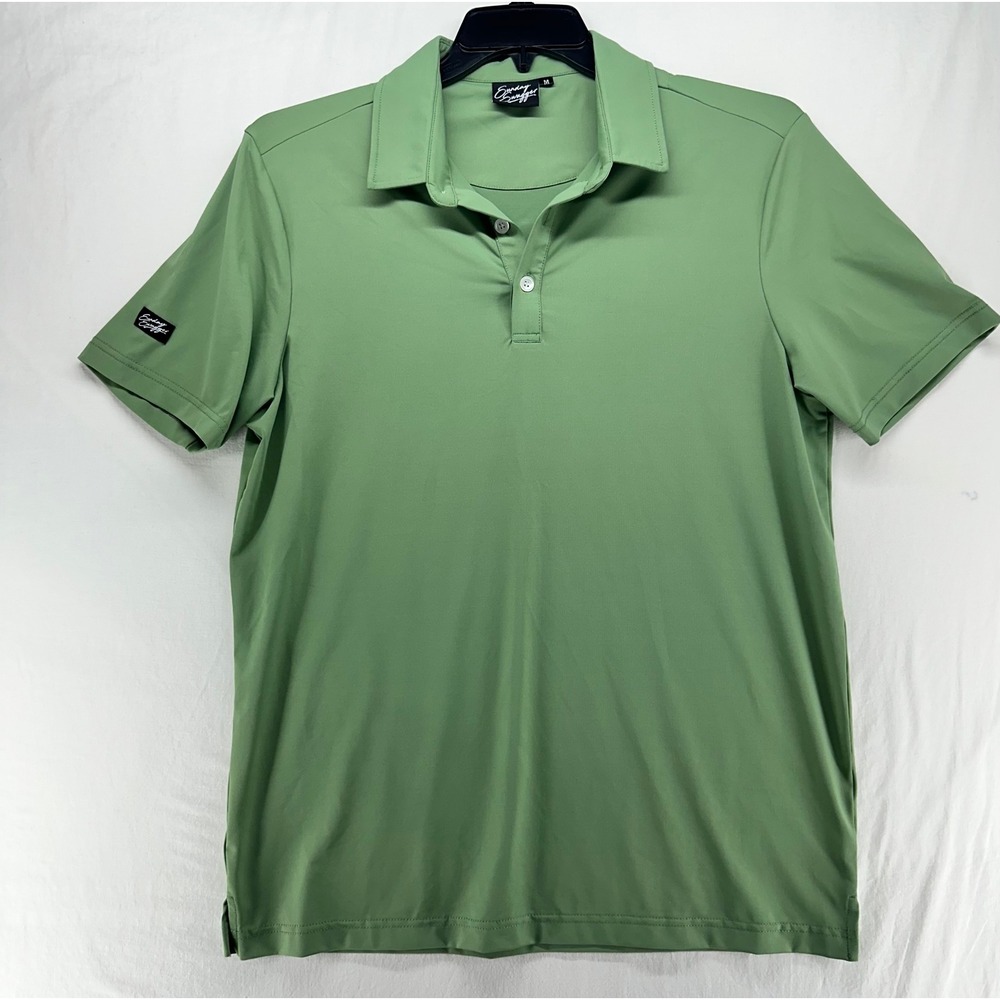 Sunday Swagger Fairway Polo Shirt Mens Medium Green Short Sleeve Golf Top